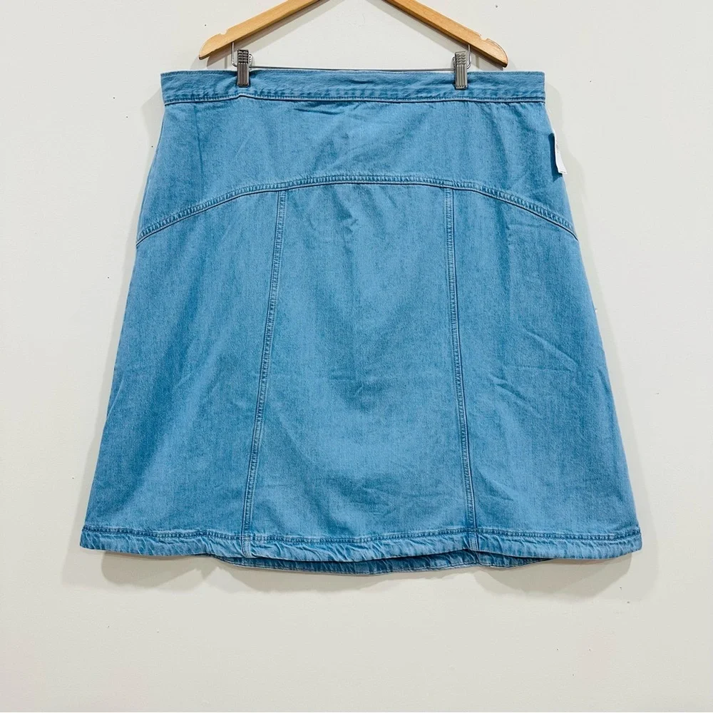NWT Old Navy High Waisted Jeans‎ Women Midi Skirt Size 20